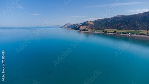 Summer Aerial Views of Bear Lake State Park Utah Paddle Boarding 