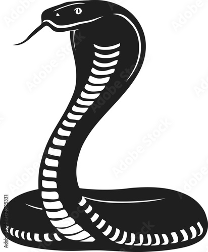 snake silhouette on white background
