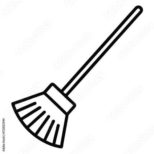 Broom – Cleaning Tool Line Icon