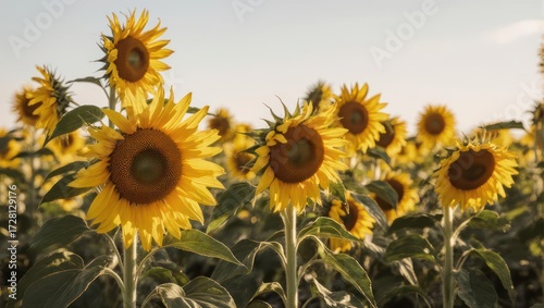 Sunflowers in a field