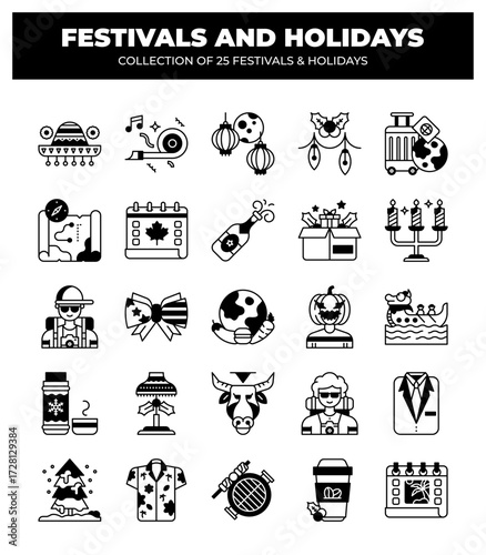 Night club dance party collection icons set vector night club