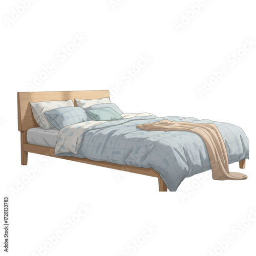 double bed in a bedroom