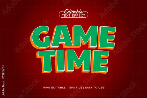 game time editable text effect