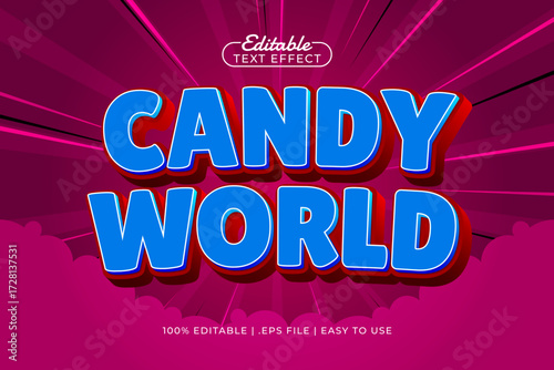 candy world editable text effect