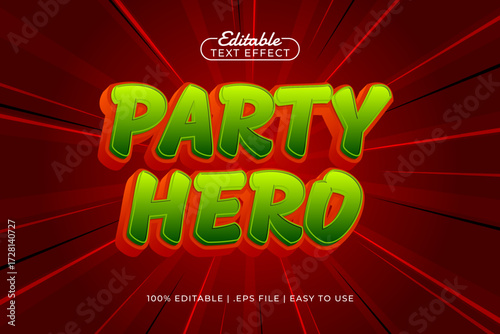 party hero editable text effect