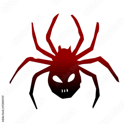 Spooky Spider Halloween Monster Silhouette