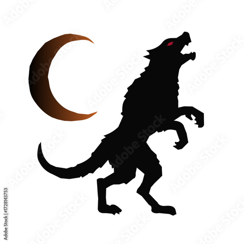 Werewolf Halloween Monster Silhouette
