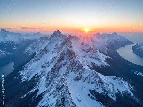sunrise over the mountains