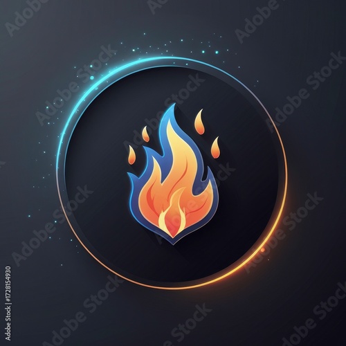 vector illustration of a fire