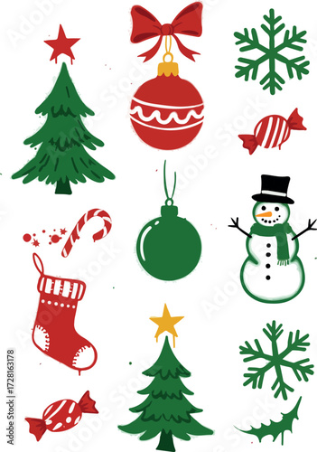 Christmas decorations festive holiday season winter celebration ornaments.