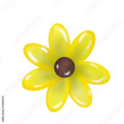 yellow flower isolated