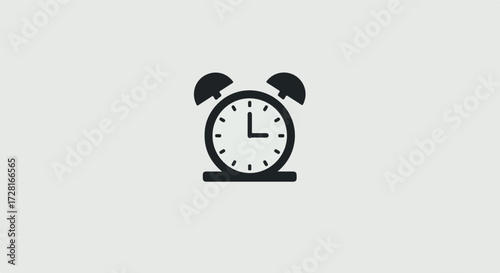 Classic alarm clock icon representing time and punctuality for daily routines and schedules.