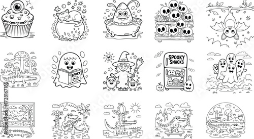 Coloring Pages, Cute, Black And White