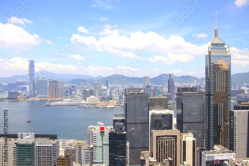 Stunning Bird’s Eye View of Victoria Harbor in Hong Kong