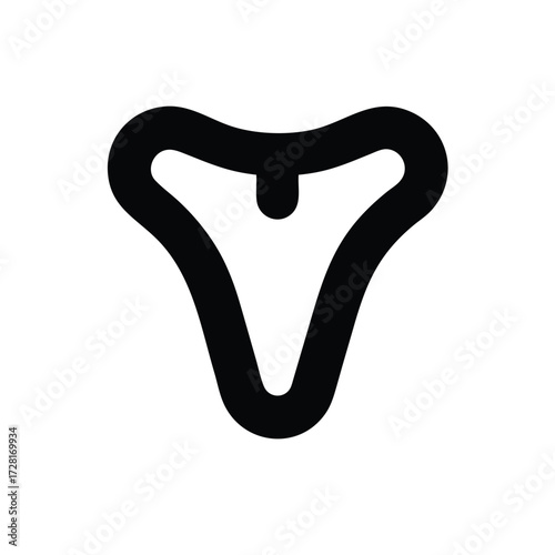 Black Outline of a Meat Cut Silhouette steak