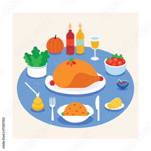 High Angle Bountiful Thanksgiving