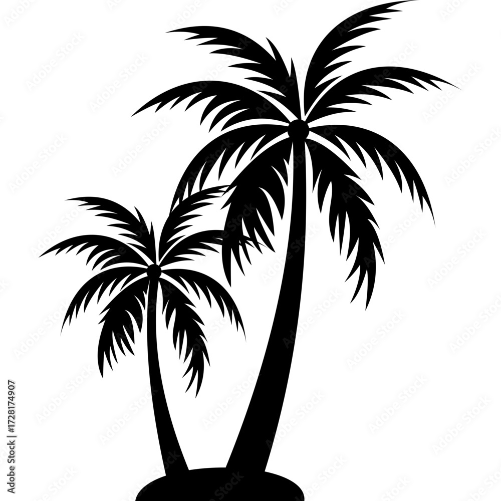 Obraz premium Coconut Trees Silhouette