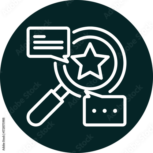 Qualitative research icon for market research, website, application, printing, document, poster design, etc