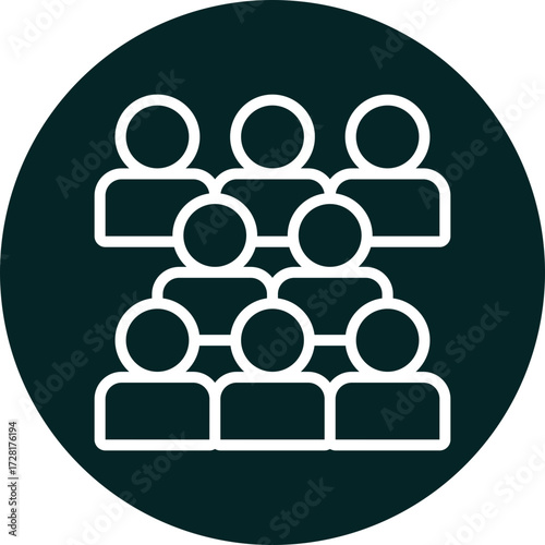 Population icon for market research, website, application, printing, document, poster design, etc
