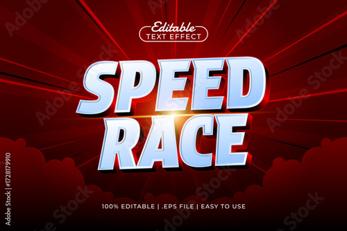 speed race editable text effect