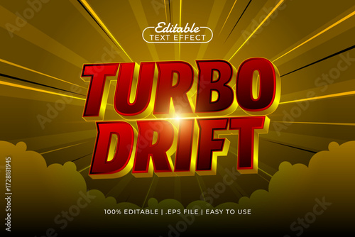 turbo drift editable text effect