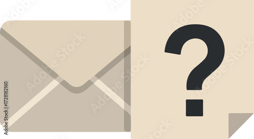 Email envelope and question mark representing unanswered messages and inquiries.