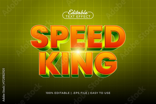speed king editable text effect