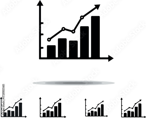 Financial growth chart representing business success and market analysis.
