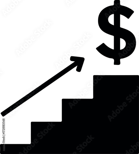 Financial growth concept depicting increasing profits and success in business ventures.