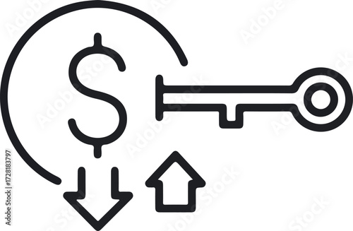 Financial key unlocking dollar value and economic growth potential.