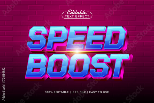 speed boost editable text effect