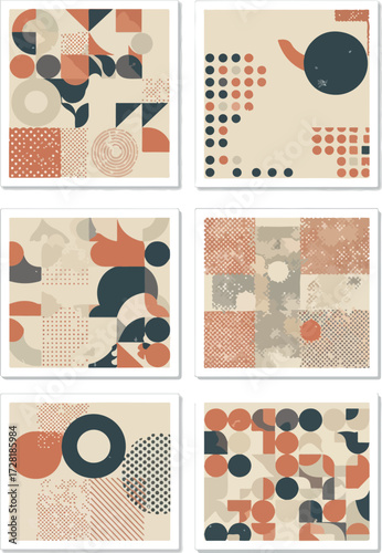 Geometric Abstract Art Composition with Shapes and Colors.