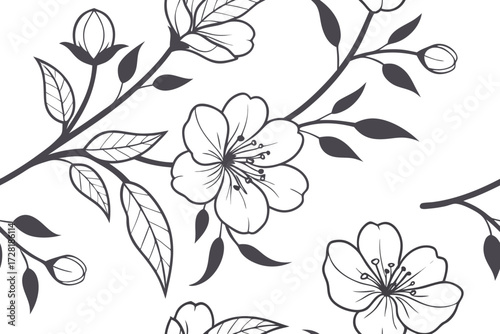 seamless pattern with flowers