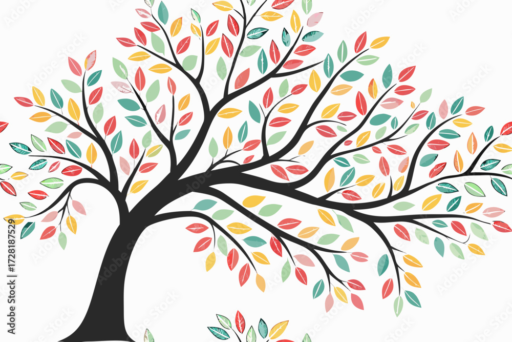 Obraz premium autumn tree with leaves