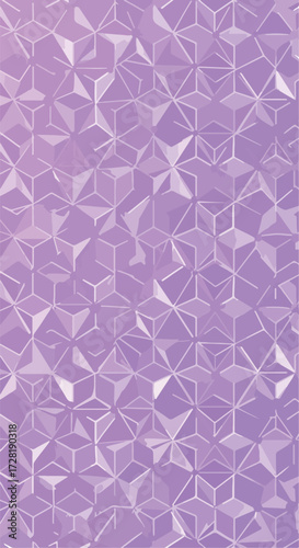 Geometric pattern of light purple shapes creating a textured surface.