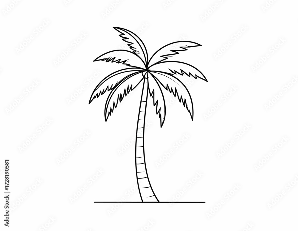 Obraz premium palm tree vector illustration
