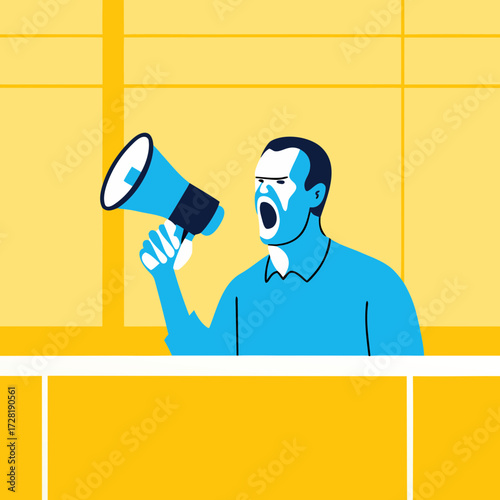 businessman with megaphone