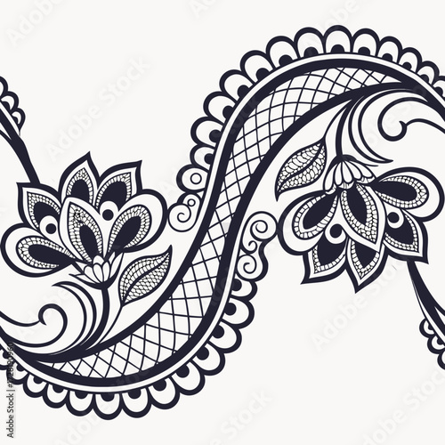 henna tattoo paisley ornament