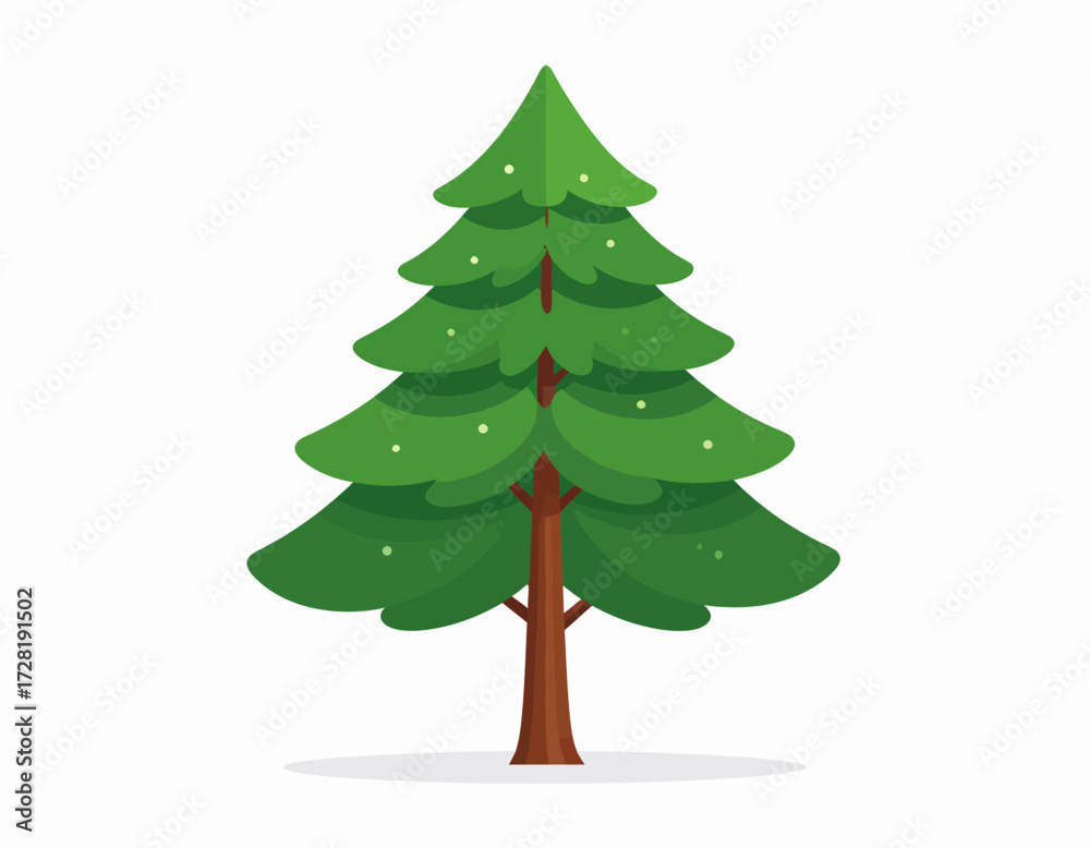 Obraz premium christmas tree isolated on white