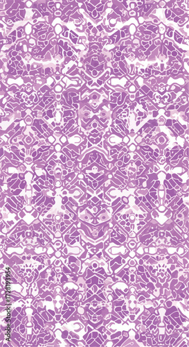 Intricate purple pattern with symmetrical design and detailed textures.