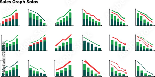 Sales graph showing trends and fluctuations in financial data.