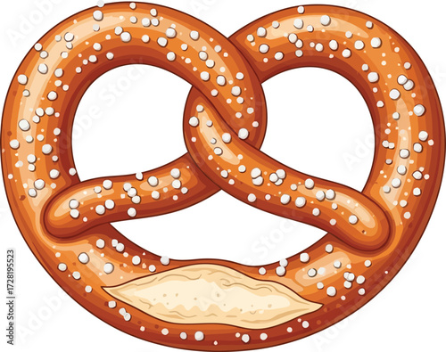 pretzel on black background