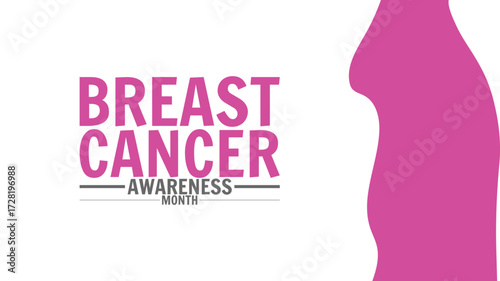 Breast Cancer awareness month BCAM is observed every year in October, to increase awareness of the disease and templet