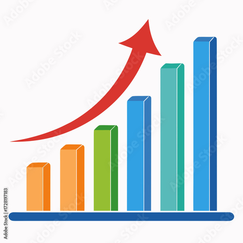 Free Download business chart with arrow - GFXLoad