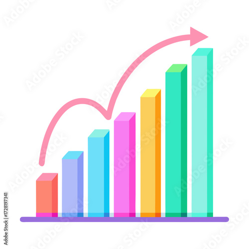 Free Download vector illustration of business graph - GFXLoad