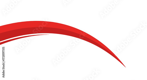 Abstract Red Swirl Design Element on White Background for Decorative Purposes