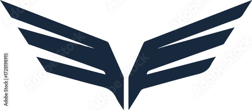 Wings emblem design abstract symbol modern style.