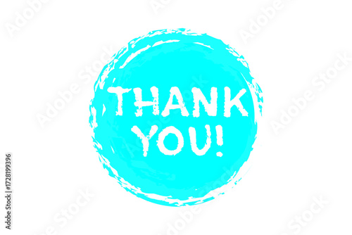 Thank You !（ありがとう！）のシンプルなロゴマーク
