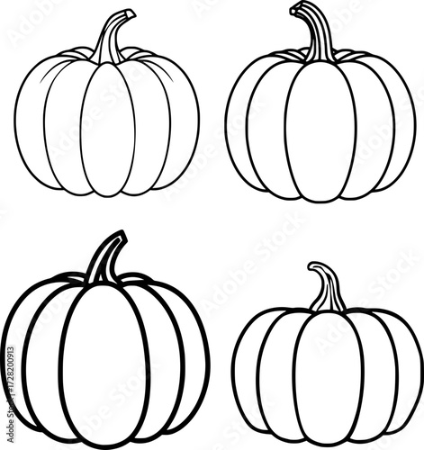 A detailed pumpkin vector illustration perfect for autumn, Halloween, and Thanksgiving seasonal designs