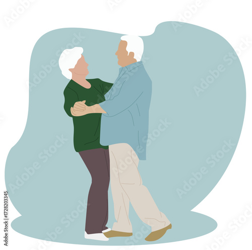 Grandpa and Grandma dancing.Elderly Couple Dancing 